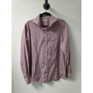 Michael Kors Men's Dress Shirt 15.5 34/35 Red‎ White Check Long Sleeve